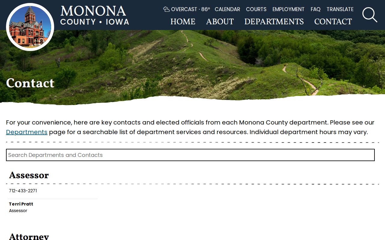 Monona County warrant search contact directory