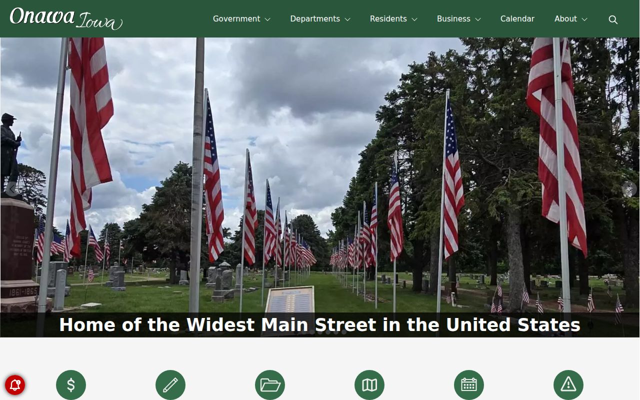 Onawa city routing for Monona County municipal warrant records