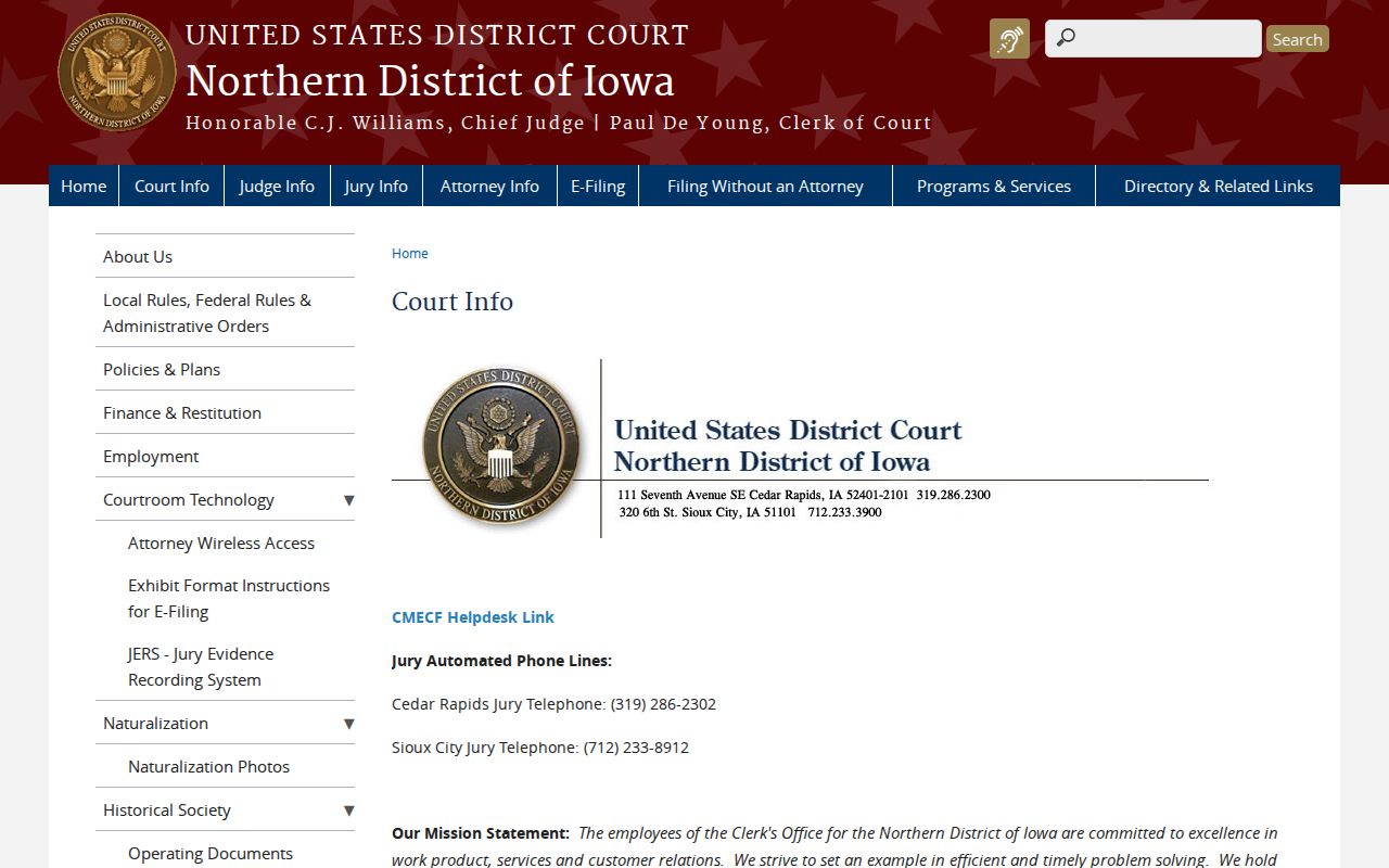 Monona County most wanted federal court jurisdiction