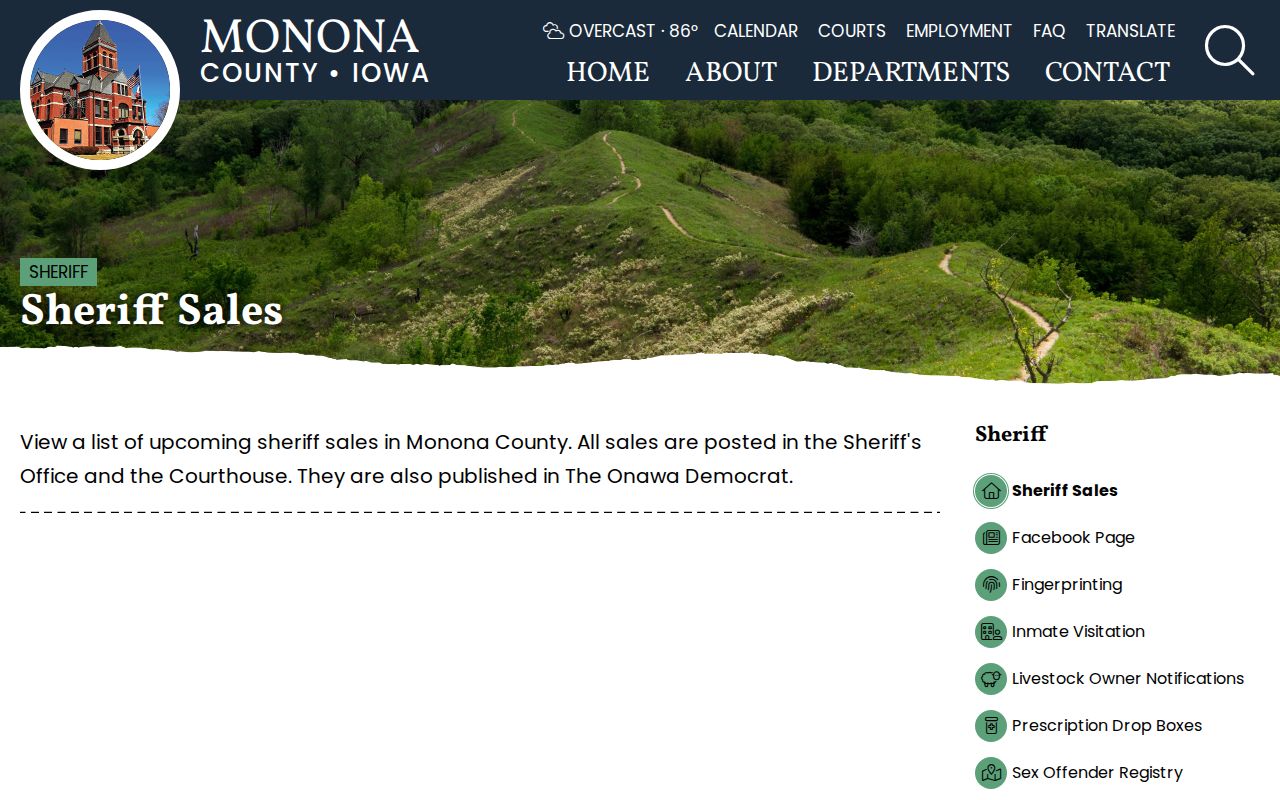 Monona County warrant records compared with sheriff sales